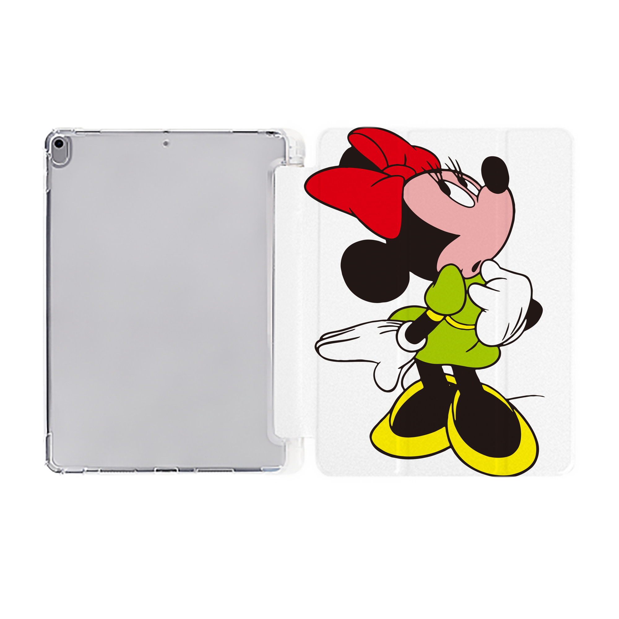 （画像用） ミッキーマウス Mickey Mouse IPad ケース ペン収納付き 三つ折りスタンド PUレザー×シリコン 対応機種9.5/10.5/10.9インチ